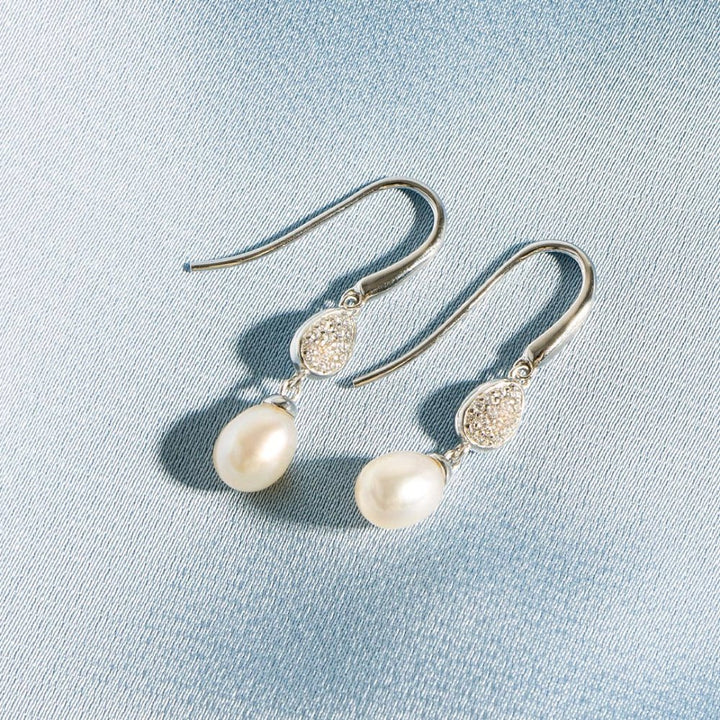 Kit Heath Coast Pebble Glisten Pave Pearl Drop Earrings - MococoKit Heath50182FPC5038159170584Earrings