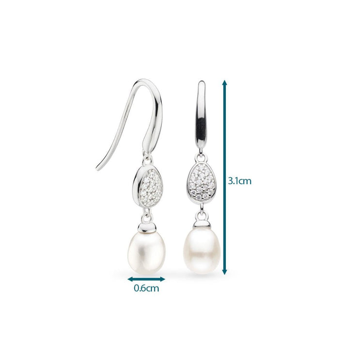 Kit Heath Coast Pebble Glisten Pave Pearl Drop Earrings - MococoKit Heath50182FPC5038159170584Earrings