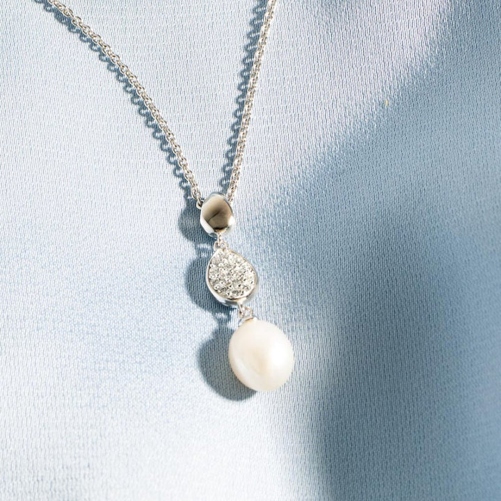 Kit Heath Coast Pebble Glisten Pave & Pearl Necklace - MococoKit Heath90182FPC5038159170607Necklaces