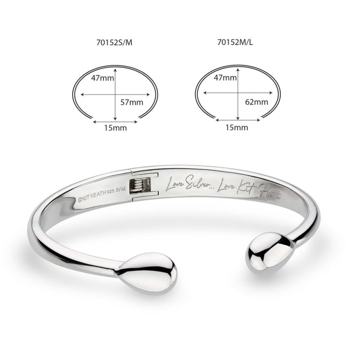 Kit Heath Coast Pebble Smooth Hinged Bangle image 7