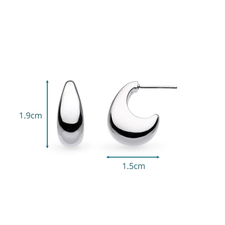 Kit Heath Coast Pebble Smooth RP Grande Semi Hoop Stud Earrings - MococoKit Heath40153RP5038159171291Earrings