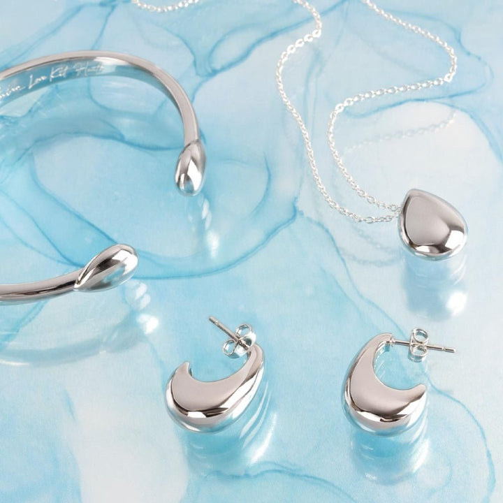 Kit Heath Coast Pebble Smooth RP Grande Semi Hoop Stud Earrings - MococoKit Heath40153RP5038159171291Earrings