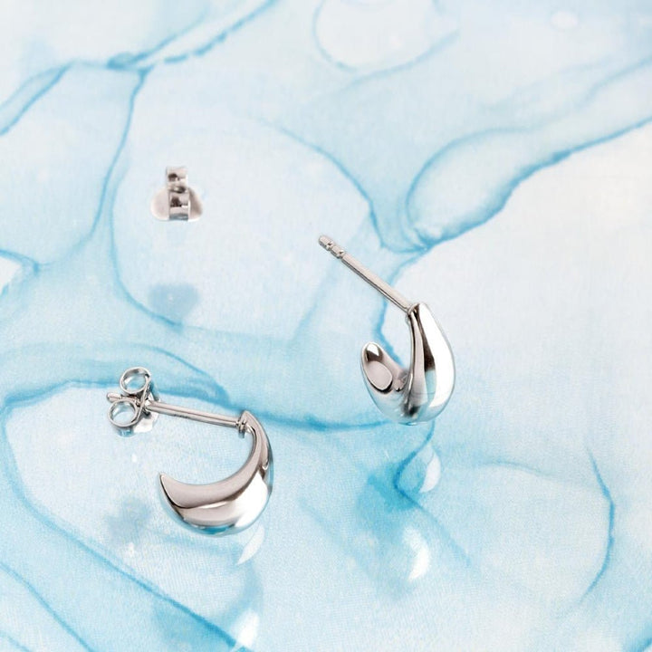 Kit Heath Coast Pebble Smooth RP Semi Hoop Stud Earrings - MococoKit Heath40152RP5038159171284Earrings