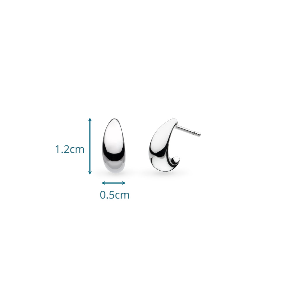 Kit Heath Coast Pebble Smooth Stud Hoop Earrings image 4