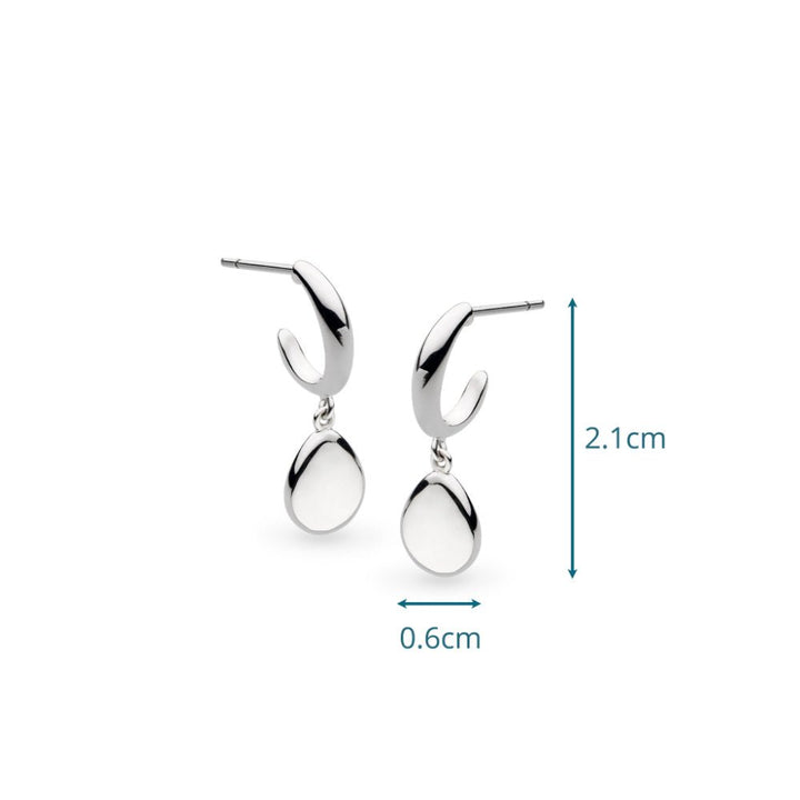 Kit Heath Coast Pebbles RP Semi Hoop Stud Drop Earrings - MococoKit Heath60187RP5038159171413Earrings