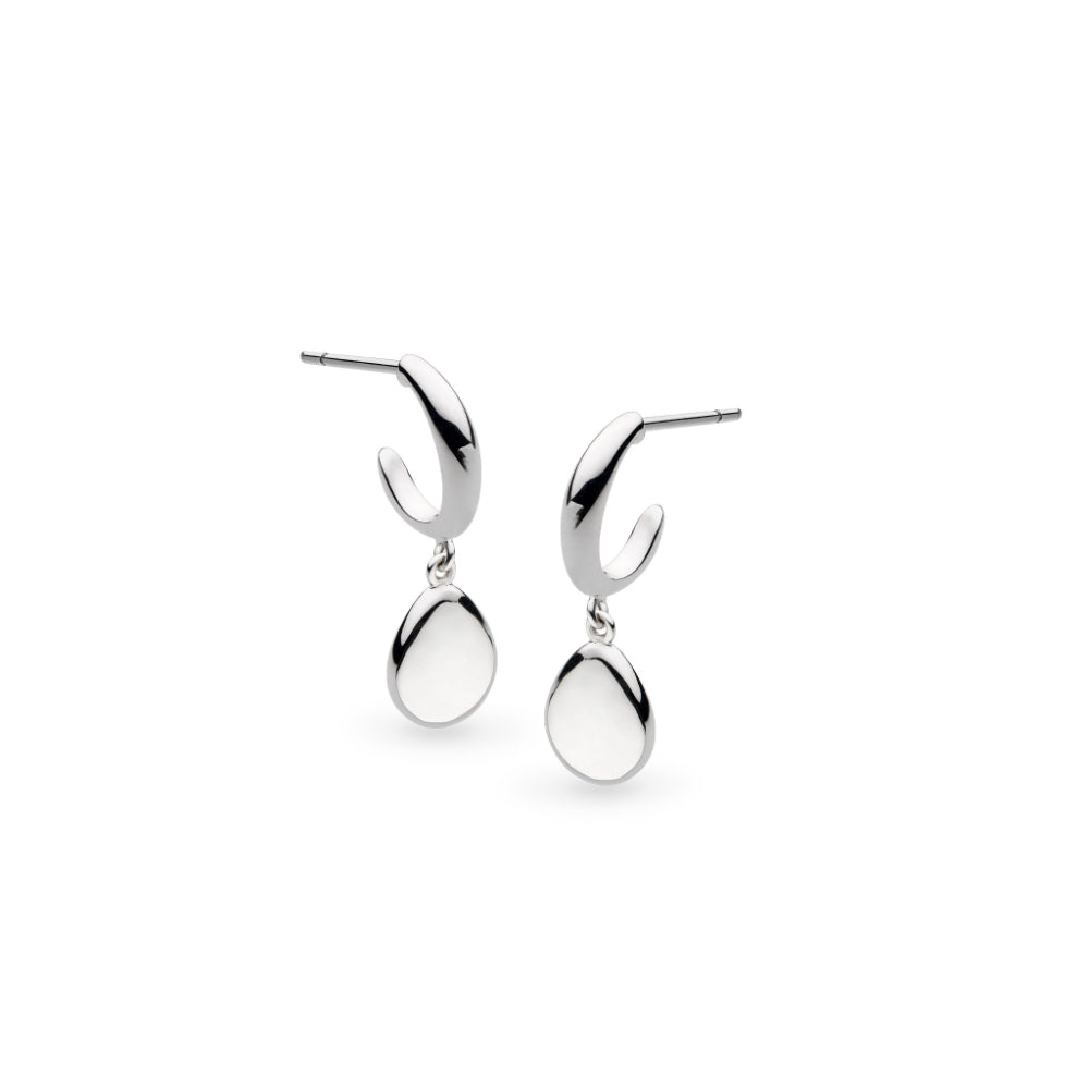 Kit Heath Coast Pebbles Semi Hoop Stud Drop Earrings image