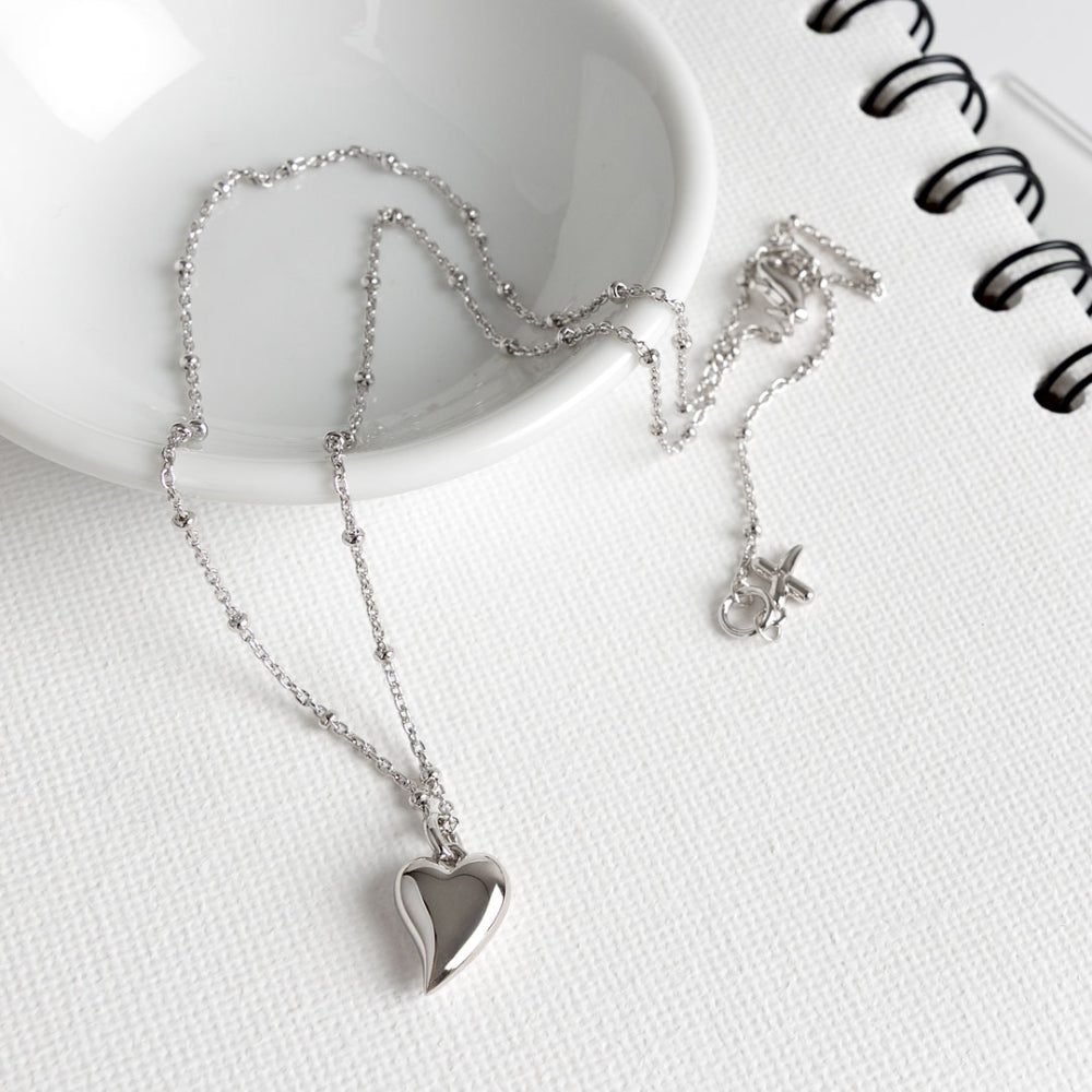 Kit Heath Desire Kiss Midi Heart Ball Chain Necklace - MococoKit Heath90500RPNecklace