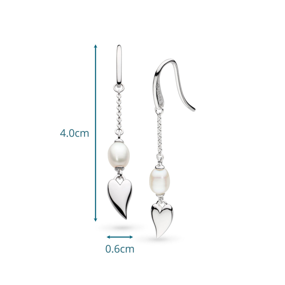 Kit Heath Desire Kiss Pearl Chain Drop Earrings image 4