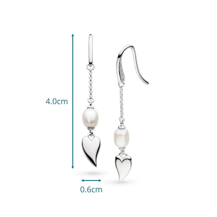 Kit Heath Desire Kiss Pearl Chain Drop Earrings image 4