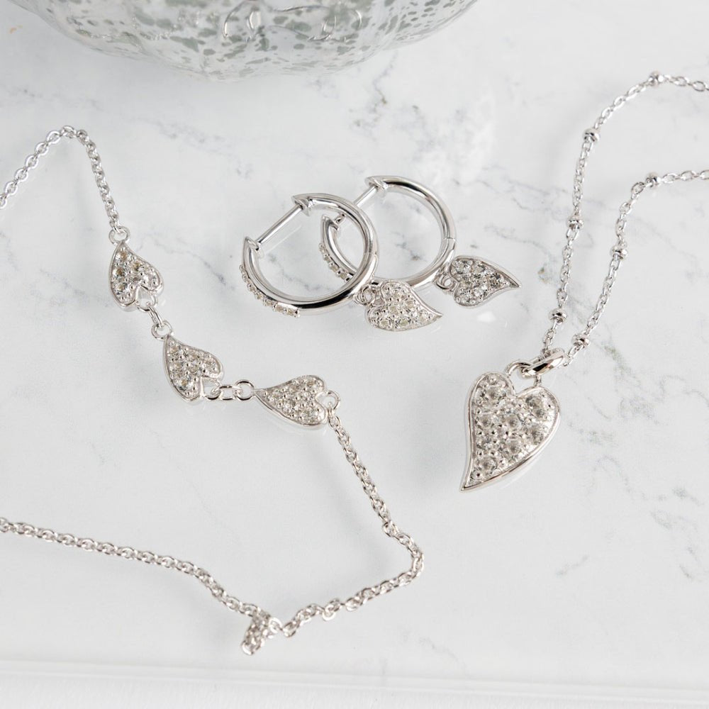 Kit Heath Desire Kiss Precious Pavé WT RP Heart 18″ Ball Chain Necklace - MococoKit Heath90511WT5038159171680Necklaces