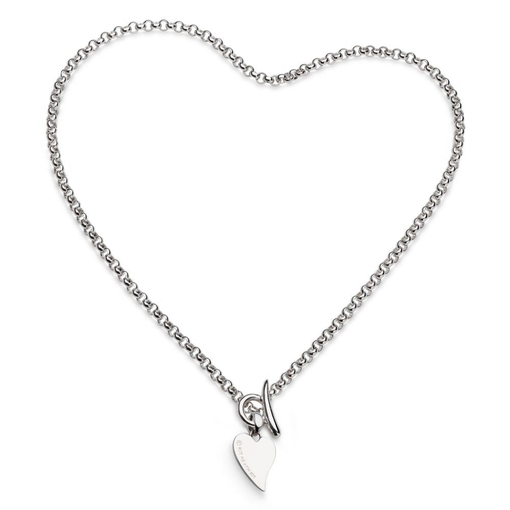 Kit Heath Desire Love Note T-Bar Heart Necklace image 1