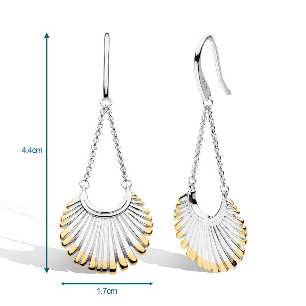 Kit Heath Essence Radiance Golden Fan Chandelier Drop Earrings - MococoKit Heath61152GRP5038159161452Earrings