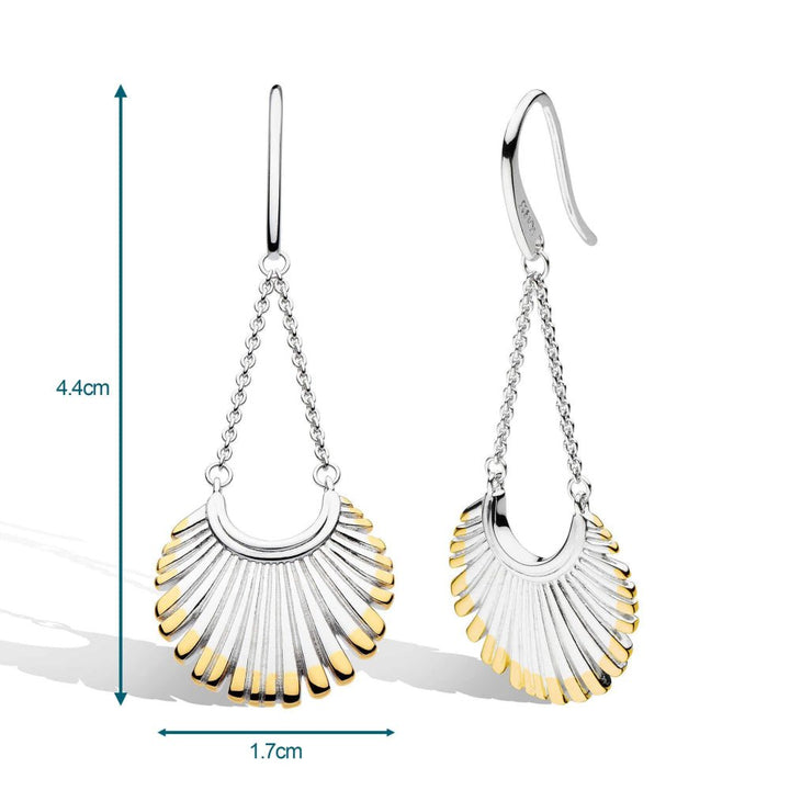Kit Heath Essence Radiance Golden Fan Chandelier Drop Earrings - MococoKit Heath61152GRP5038159161452Earrings