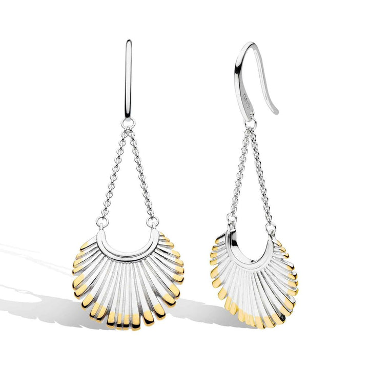 Kit Heath Essence Radiance Golden Fan Chandelier Drop Earrings - MococoKit Heath61152GRP5038159161452Earrings