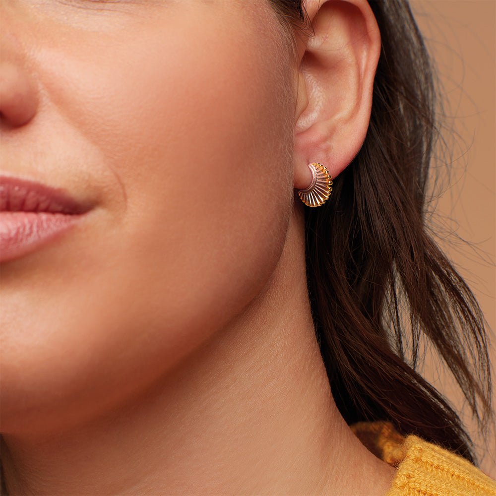 Kit Heath Essence Radiance Golden Small Fan Stud Earrings - MococoKit Heath41151GRP5038159161445Earrings