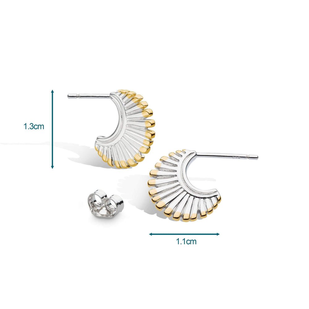 Kit Heath Essence Radiance Golden Small Fan Stud Earrings - MococoKit Heath41151GRP5038159161445Earrings