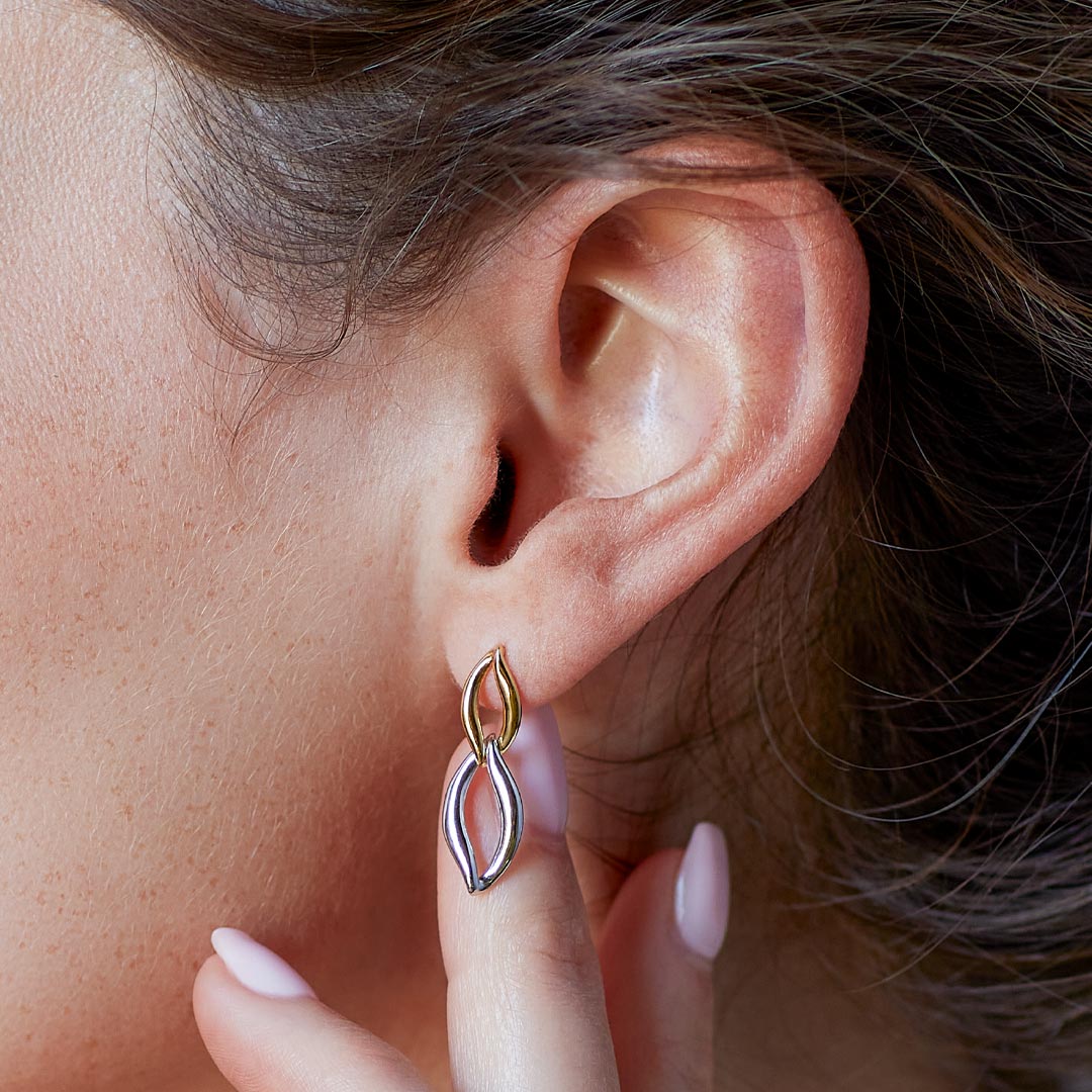 Kit Heath Golden Enwtine Twine Duo Stud Earrings - MococoKit Heath61142GRP5038159165443Earrings