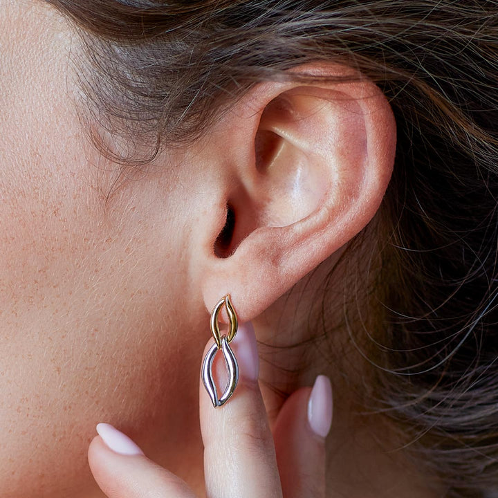 Kit Heath Golden Enwtine Twine Duo Stud Earrings - MococoKit Heath61142GRP5038159165443Earrings
