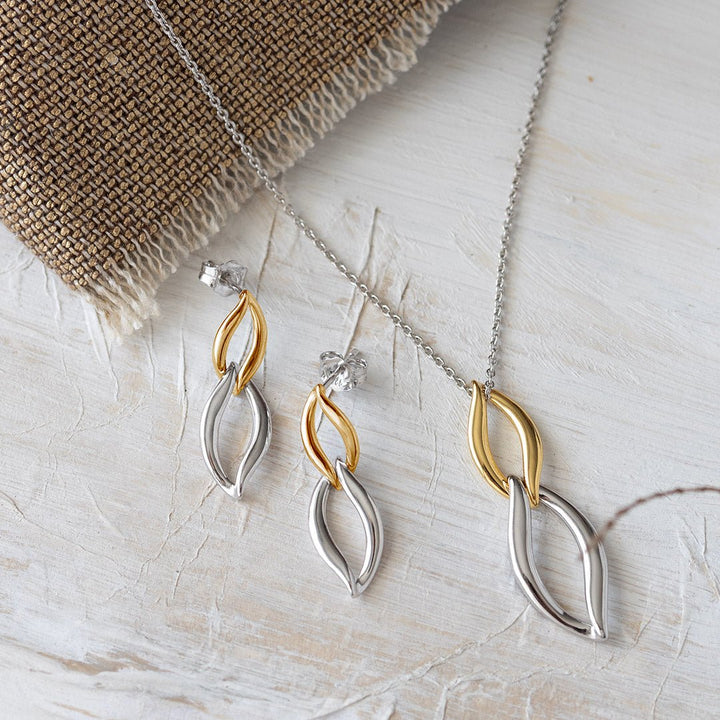 Kit Heath Golden Enwtine Twine Duo Stud Earrings - MococoKit Heath61142GRP5038159165443Earrings