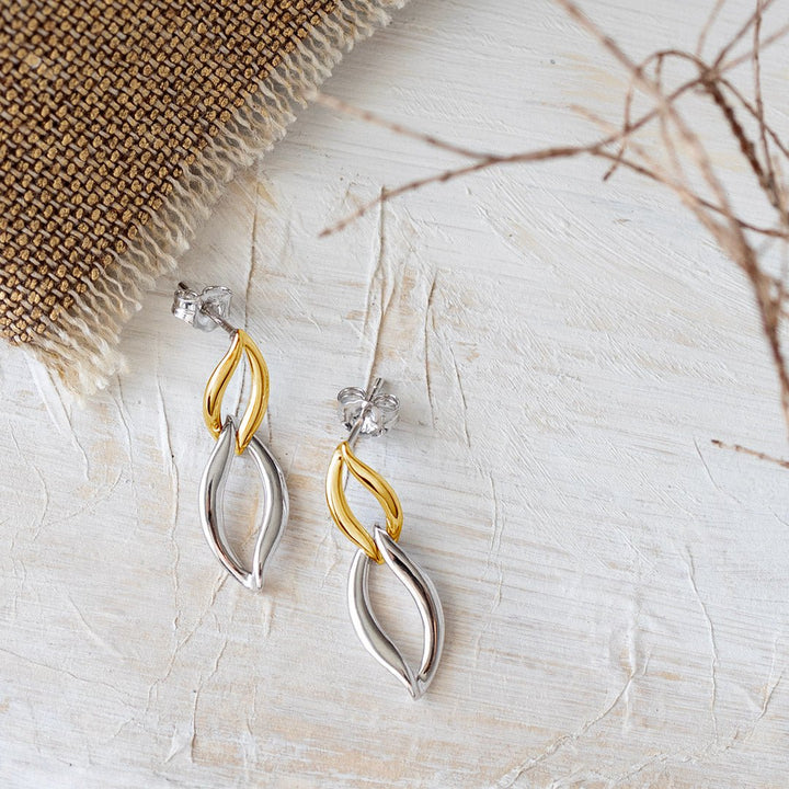 Kit Heath Golden Enwtine Twine Duo Stud Earrings - MococoKit Heath61142GRP5038159165443Earrings