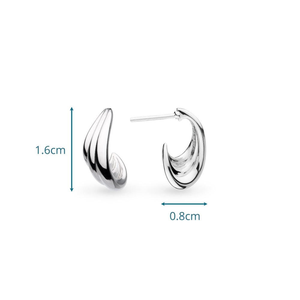 Kit Heath Océane Shell Wave RP Semi Hoop Stud Earrings - MococoKit Heath61211RP5038159171086Earrings