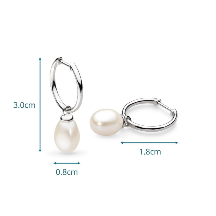 Kit Heath Revival Classic Pearl FP Hoop Drop Earrings - MococoKit Heath50426FPEarrings