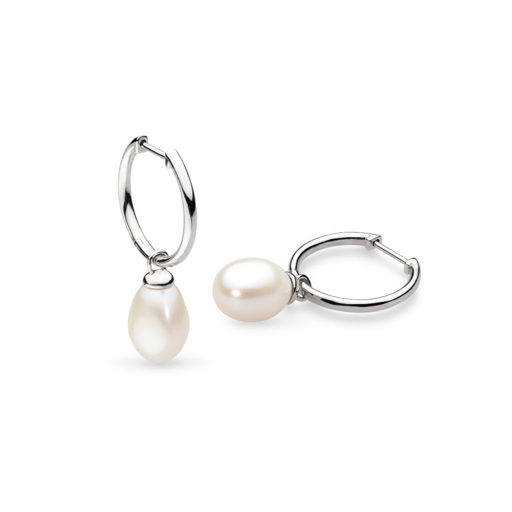 Kit Heath Revival Classic Pearl FP RP Hinged Hoop Drop Earrings - MococoKit Heath50426FP5038159171727Earrings
