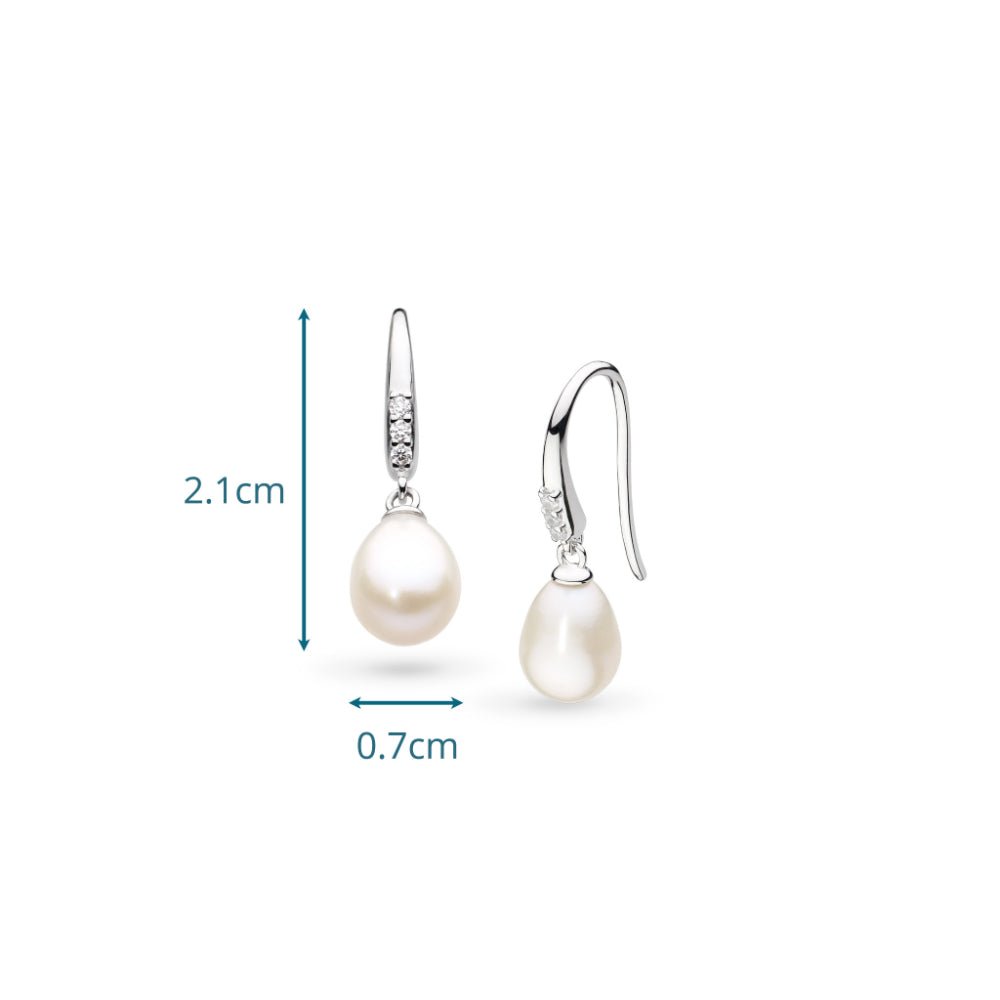 Kit Heath Revival Classic Pearl Glitz FP CZ RP Drop Earrings - MococoKit Heath50425FPC5038159171789Earrings