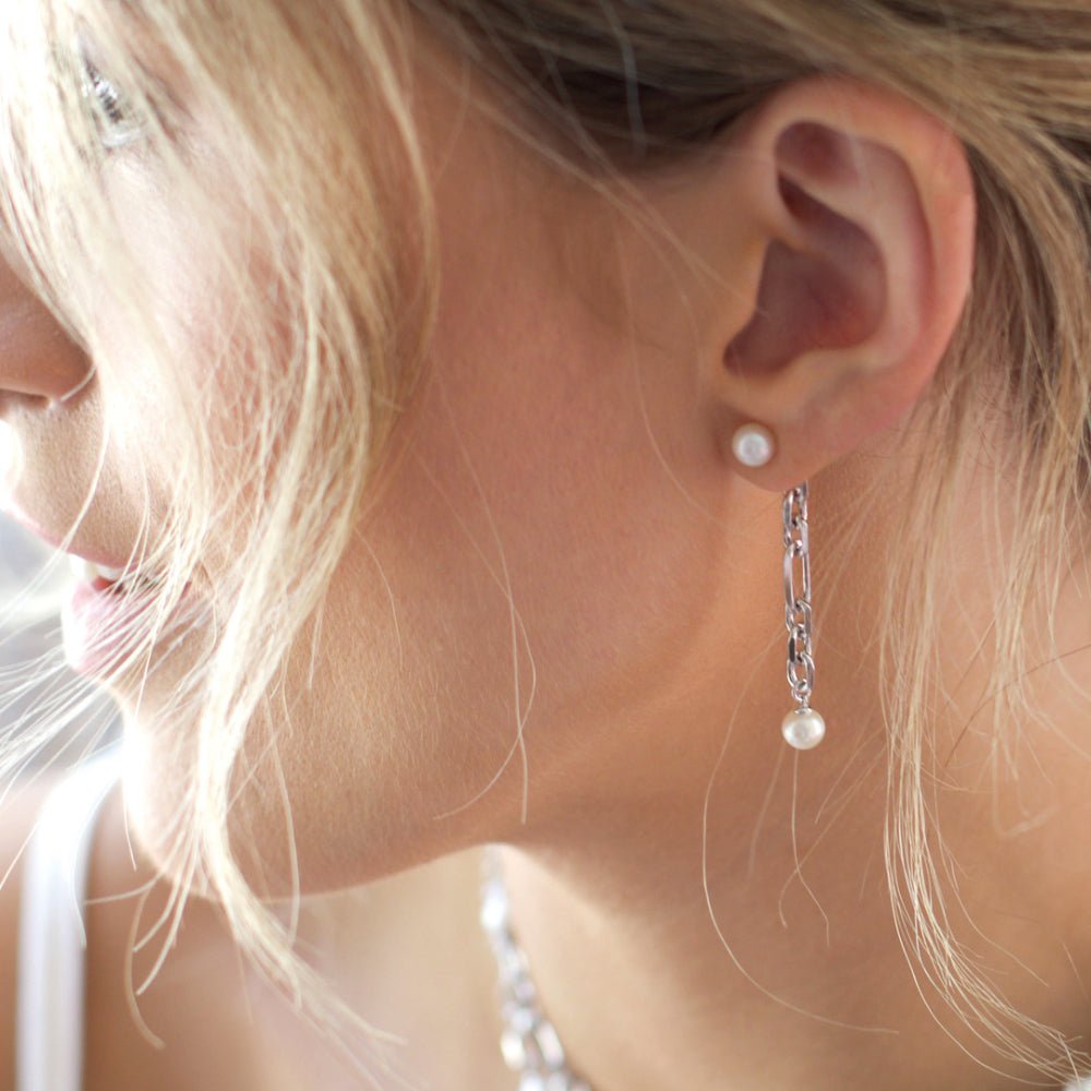 Kit Heath Revival Figaro Pearl Chain Link Drop Earrings - MococoKit Heath50434FP5038159161629Earrings