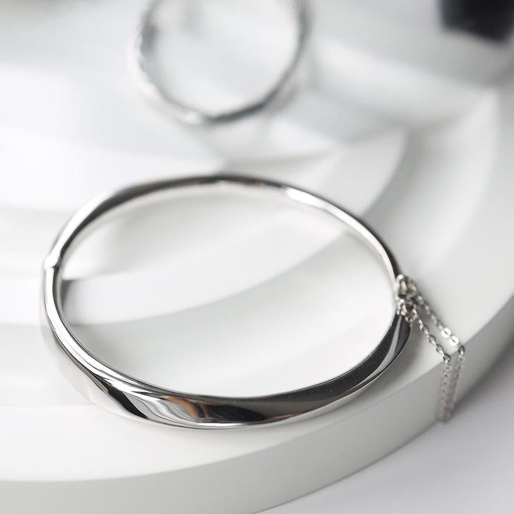 Kit Heath Silver Bevel Cirque Hinged Bangle - MococoKit Heath7174RP5038159163548Bracelets