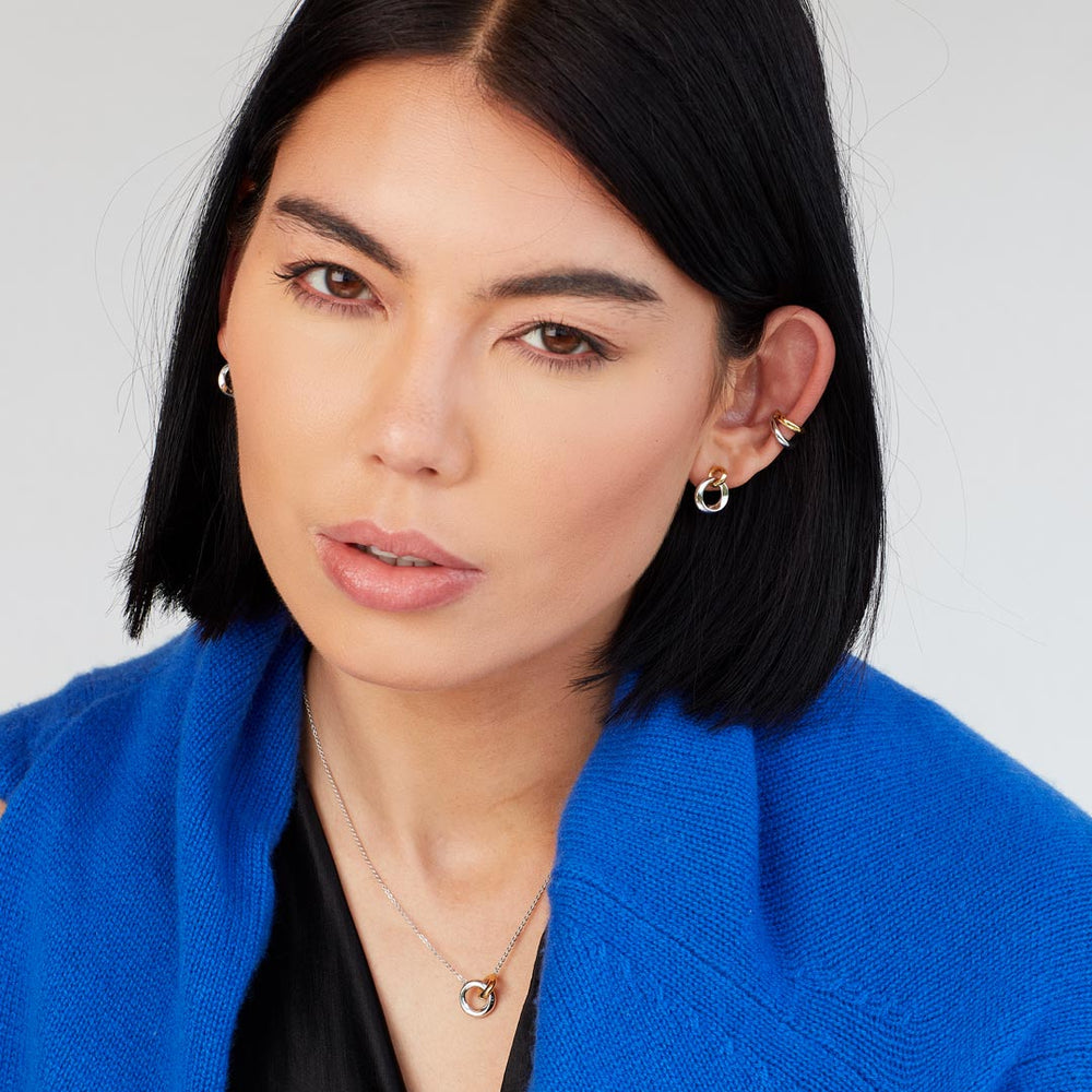 Kit Heath Silver Bevel Cirque Link Solo Ear Cuff - MococoKit Heath41886GRP5038159165337Earrings