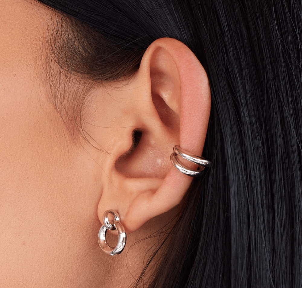 Kit Heath Silver Bevel Cirque Link Stud Earrings - MococoKit Heath4172RP5038159165313Earrings