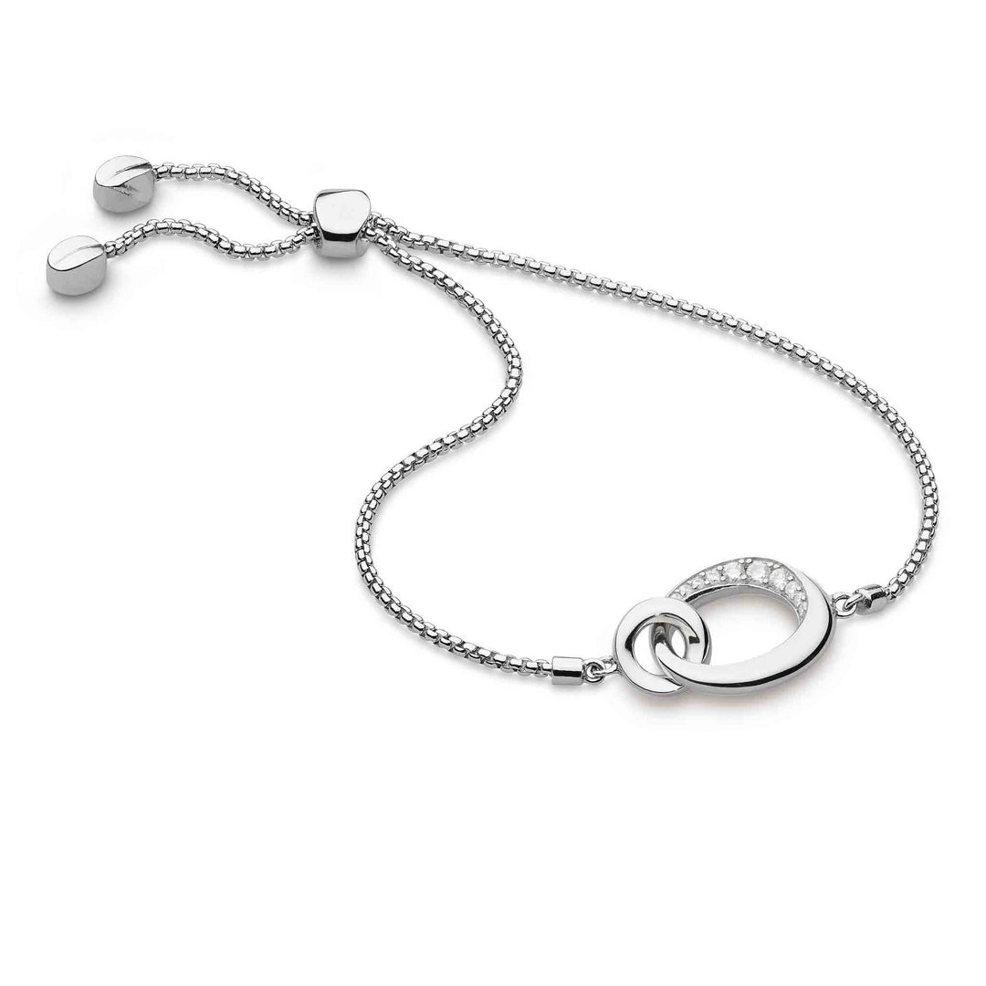 Kit Heath Silver Bevel Cirque Pave Toggle Bracelet - MococoKit Heath7152CZ5038159159565Bracelets