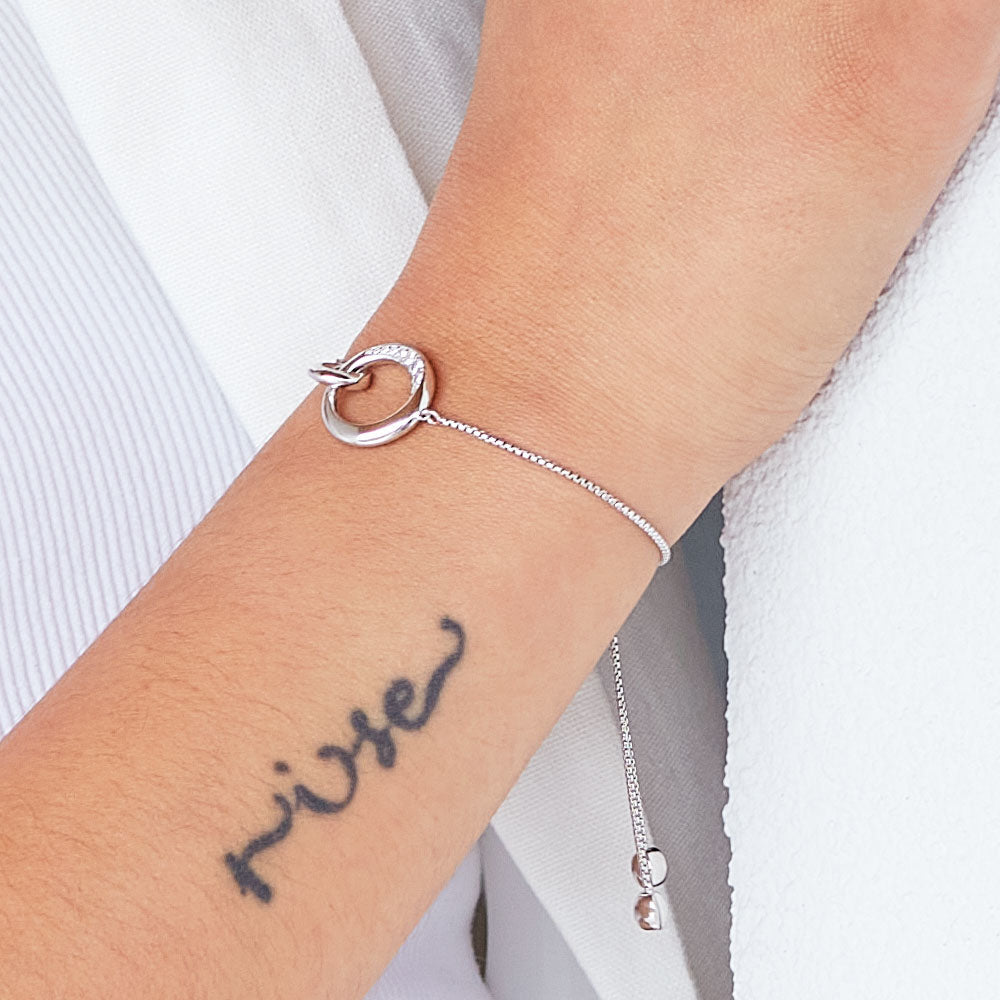 Kit Heath Silver Bevel Cirque Pave Toggle Bracelet - MococoKit Heath7152CZ5038159159565Bracelets