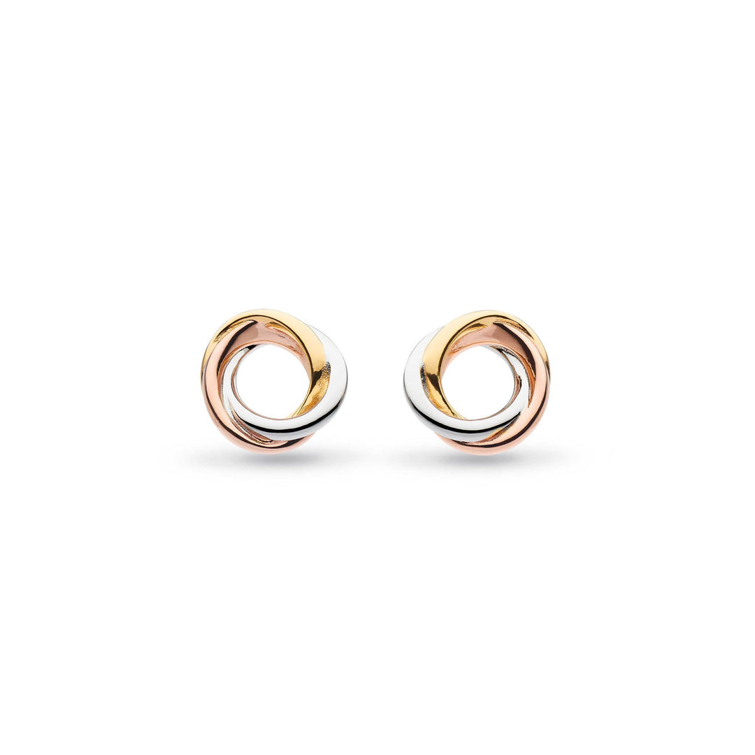 Kit Heath Silver Bevel Trilogy Golds Stud Earrings - MococoKit Heath4169GRG5038159159480Earrings
