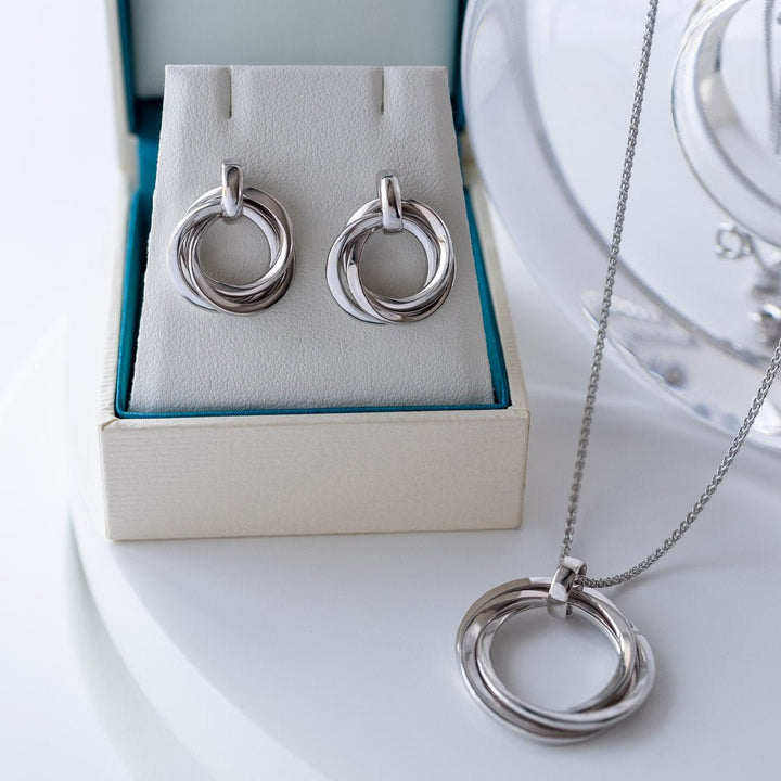 Kit Heath Silver Bevel Trilogy Grande Drop Earrings - MococoKit Heath6170RP5038159165399Earrings