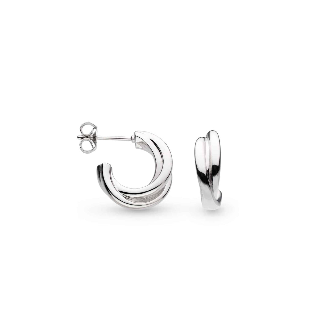 Kit Heath Silver Bevel Trilogy Semi Hoop Earrings - MococoKit Heath6166RP5038159163371Earrings