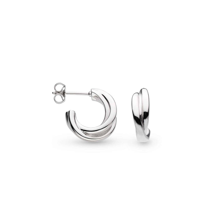 Kit Heath Silver Bevel Trilogy Semi Hoop Earrings - MococoKit Heath6166RP5038159163371Earrings