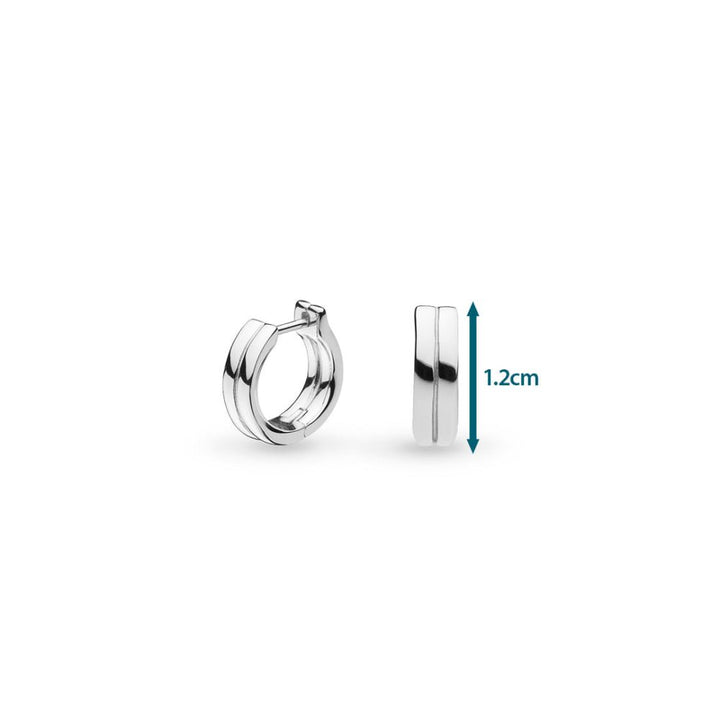 Kit Heath Silver Bevel Unity Huggie Hoop Earrings - MococoKit Heath61171RP5038159167812Earrings