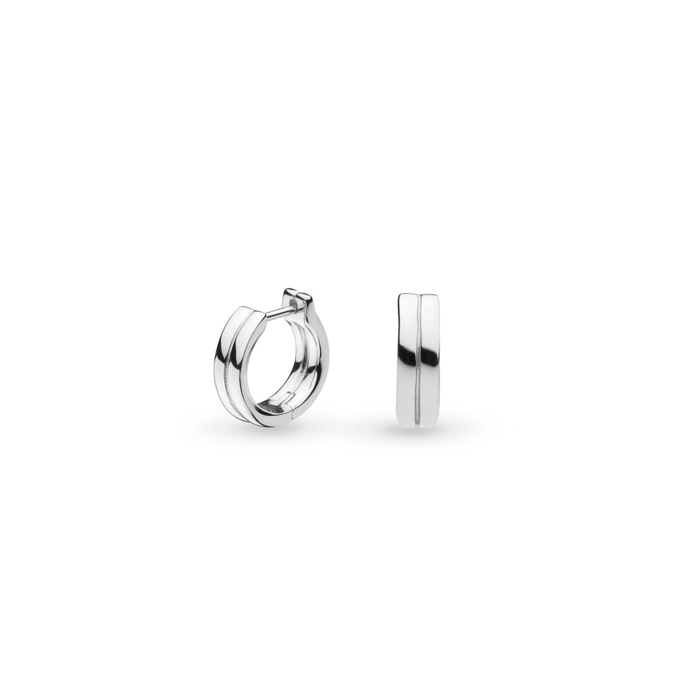 Kit Heath Silver Bevel Unity Huggie Hoop Earrings - MococoKit Heath61171RP5038159167812Earrings
