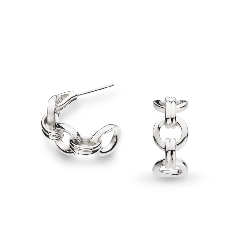Kit Heath Silver Bevel Unity Semi Hoop Stud Earrings - MococoKit Heath61174RP5038159167843Earrings