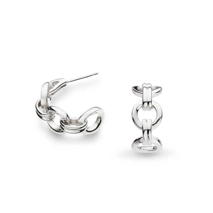 Kit Heath Silver Bevel Unity Semi Hoop Stud Earrings - MococoKit Heath61174RP5038159167843Earrings