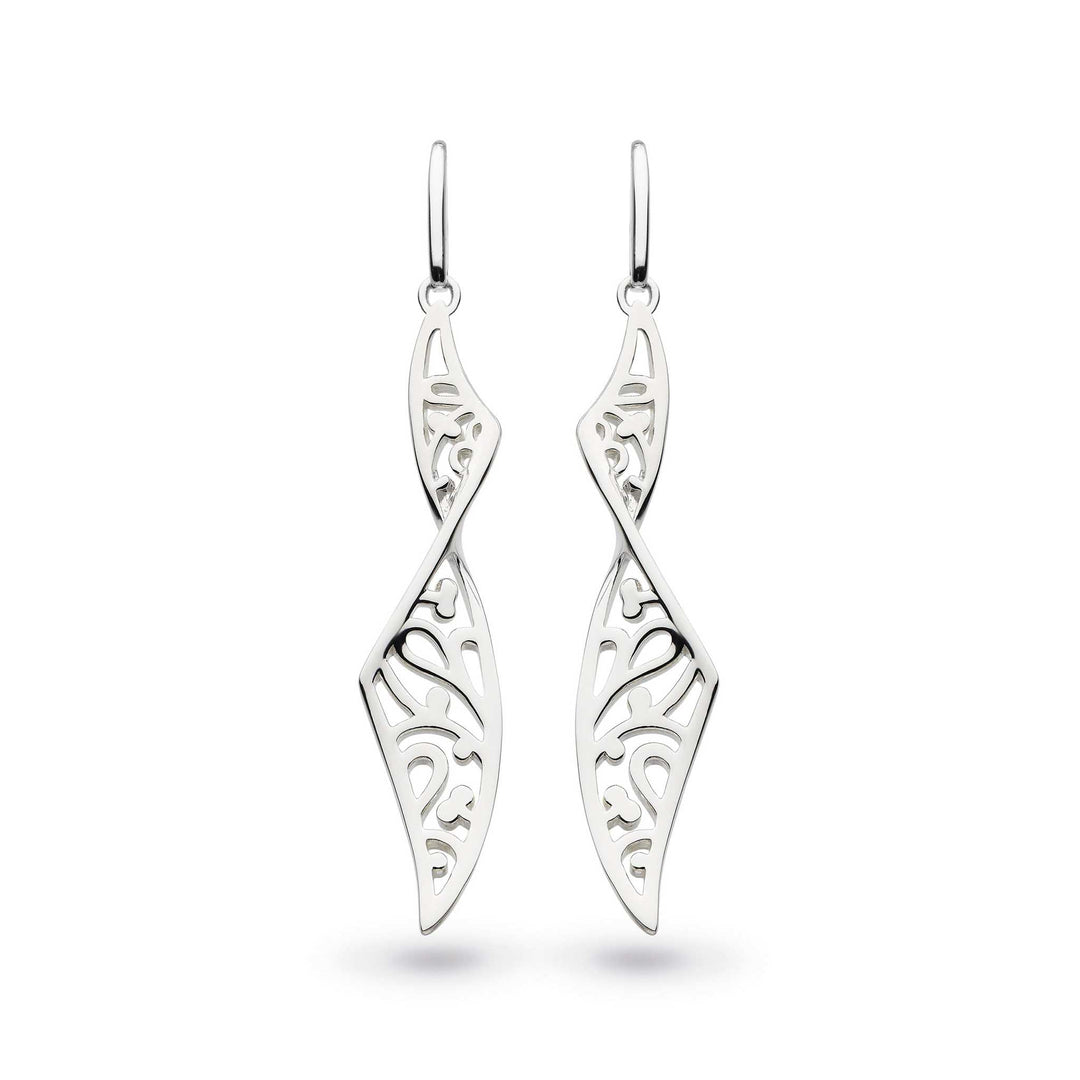 Kit Heath Silver Blossom Flourish Twist Drop Earrings - MococoKit Heath60015RP5038159164088Earrings