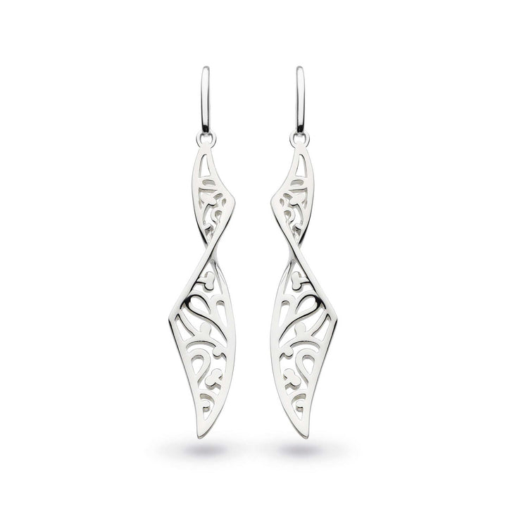 Kit Heath Silver Blossom Flourish Twist Drop Earrings - MococoKit Heath60015RP5038159164088Earrings