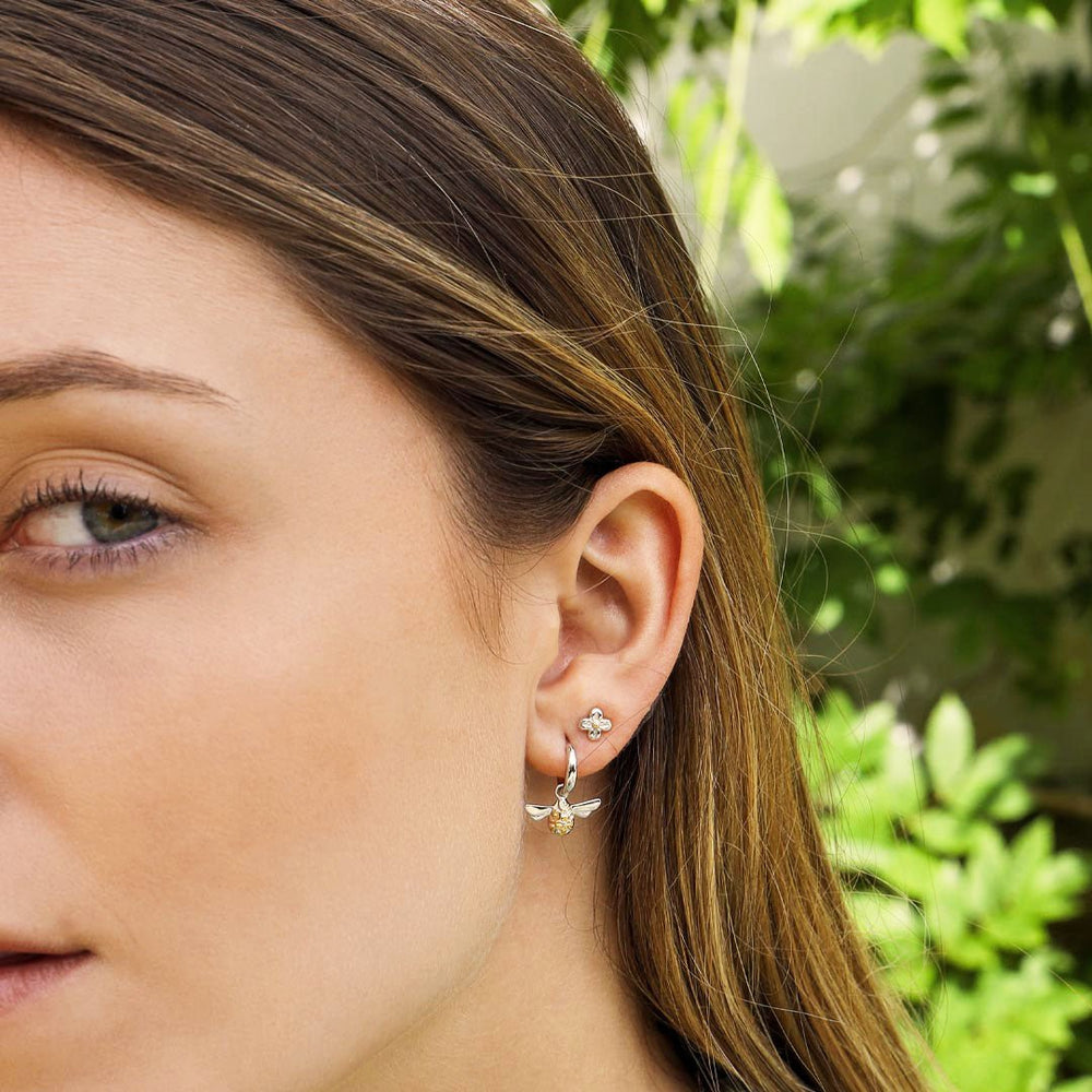 Kit Heath Silver Blossom Flyte Honey Bee Drop Earrings - MococoKit Heath60338GRP5038159160448Earrings