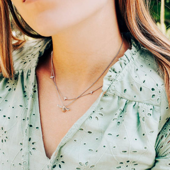 Kit Heath Silver Blossom Flyte Honey Bee Midi Necklace - MococoKit Heath90338GRP5038159159985Necklaces