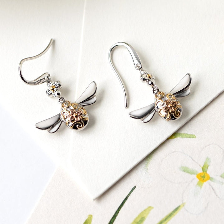 Kit Heath Silver Blossom Flyte Queen Honey Bee Earrings - MococoKit Heath60342GRG5038159158810Earrings