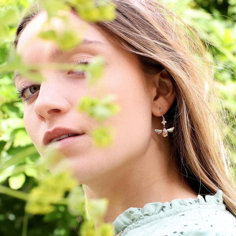 Kit Heath Silver Blossom Flyte Queen Honey Bee Earrings - MococoKit Heath60342GRG5038159158810Earrings