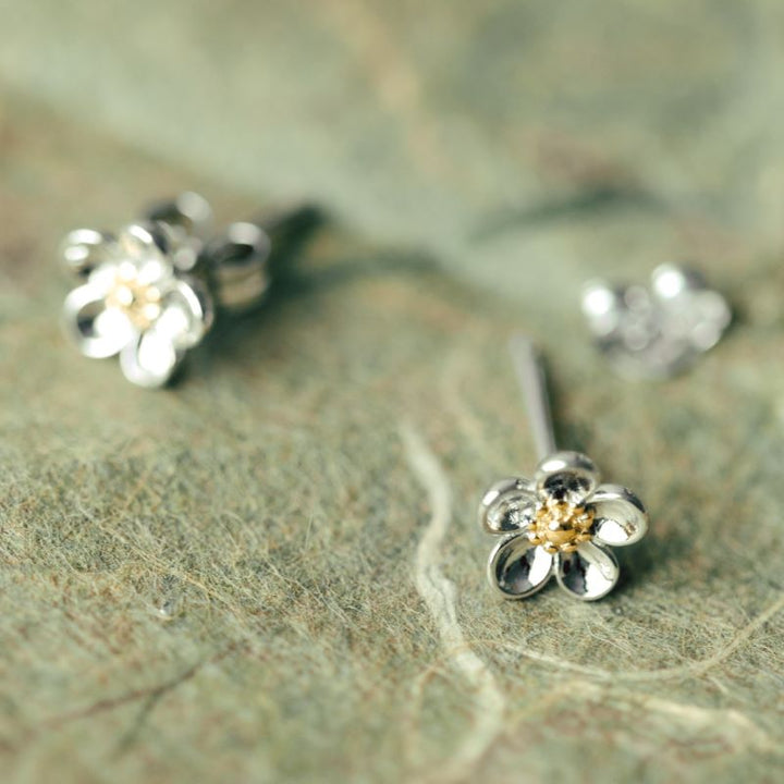 Kit Heath Silver Blossom Wood Rose Stud Earrings - MococoKit Heath30305GRP5038159160424Earrings