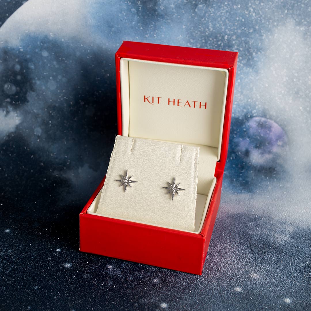 Kit Heath Silver Celeste North Star Pave Stud Earrings - MococoKit Heath30466CZ5038159170065Earrings